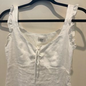 Aritzia White midi dress